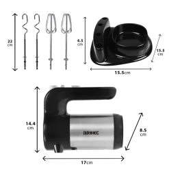 Alternative view of Duronic HM3 Batteur électrique De 300W Avec Socle De Rangement - 2 Ba...