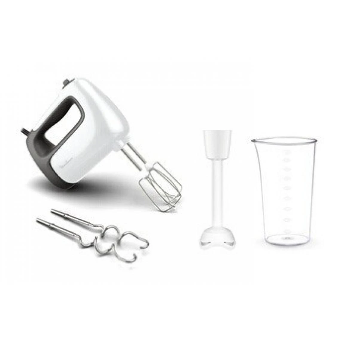 Batteur Moulinex MOULINEX PREP MIX+ 500W BLANC ET GRIS HM461110 1 Batteur Moulinex MOULINEX PREP MIX+ 500W BLANC ET GRIS HM461110