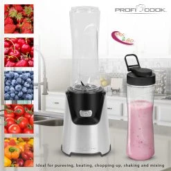 Alternative view of Proficook Blender Smoothie Et Milk-shake 2 Bouteilles Portables De 600ml 400W Pr...