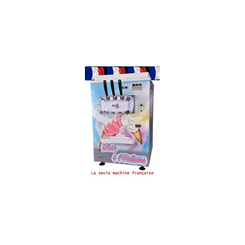 Gris Machine A Glace Italienne - 2 Parfums Et 1 Mix - 1 Gris Machine A Glace Italienne - 2 Parfums Et 1 Mix -