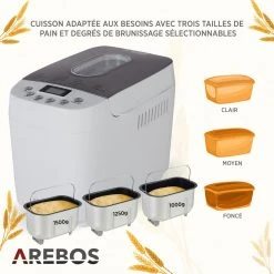 Arebos Machine à Pain 1500g Pain De Pâte 15 Programmes 3 Vitesses Minuteur ... -Black & Decker Magasin machine a pain 1500g pain de pate 15 programmes 3 vitesses minuteur 850 wv 10476468 27117322 1140x1140