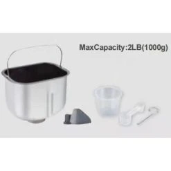Kitchen Move Machine à Pain BAKER Gris Inox 1KG 600W -Black & Decker Magasin machine a pain baker gris inox 1kg 600w 10637788 27679448 1140x1140