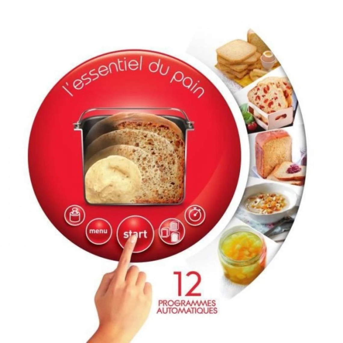 Machine A Pain MOULINEX OW210130 Pain Doré 1 Kg, 12 Programmes, Pro... 2 Machine A Pain MOULINEX OW210130 Pain Doré 1 Kg, 12 Programmes, Pro... – Image 2