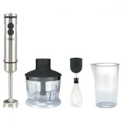 Mixeur Plongeant Bourgini 222009 Noir 1000W Acier Inoxydable