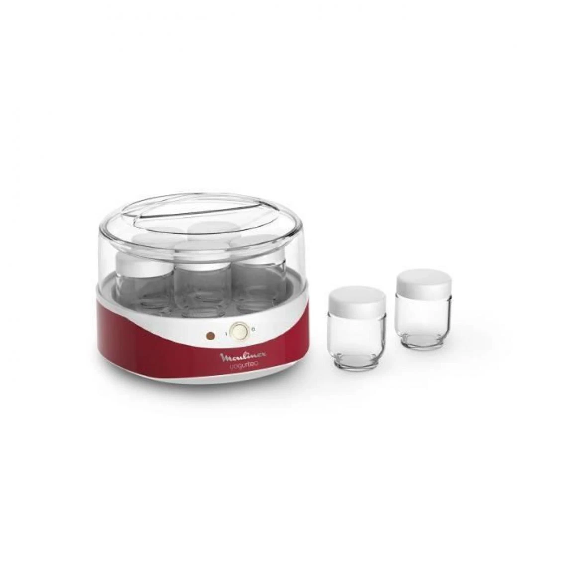 MOULINEX YG229510 Yogurteo Yaourtiere 7 Pots - Rouge Et Blanc 1 MOULINEX YG229510 Yogurteo Yaourtiere 7 Pots - Rouge Et Blanc
