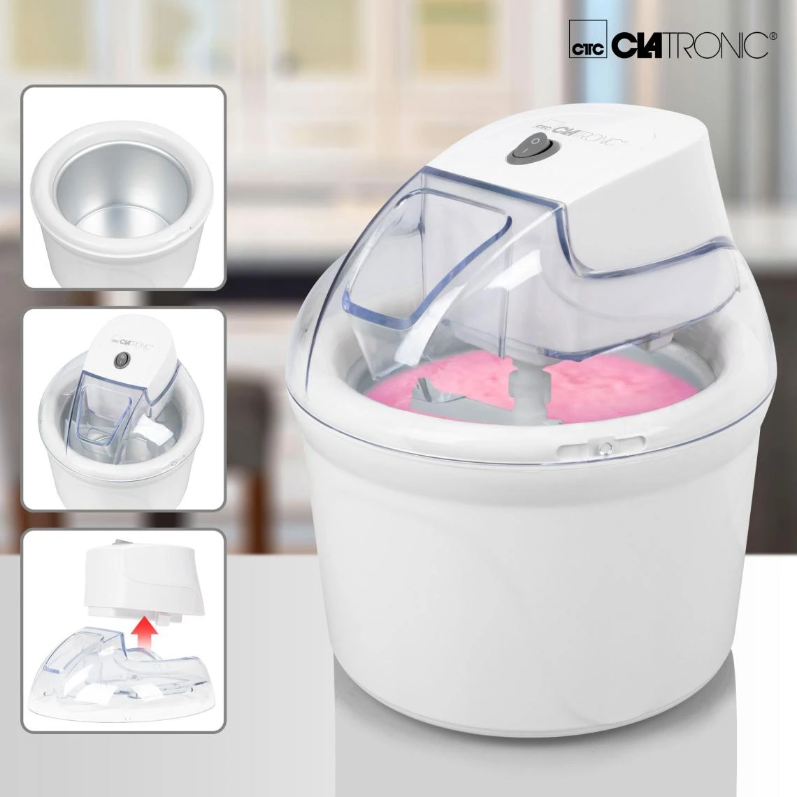 Clatronic Sorbetière Machine à Glace à L´italienne Crèmes Glacées, 12,5 , ... 3 Clatronic Sorbetière Machine à Glace à L´italienne Crèmes Glacées, 12,5 , ... – Image 3