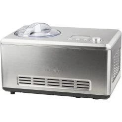 H.KOENIG Sorbetière Turbine à Glace Professionnelle De 2L 180W Gris Noir