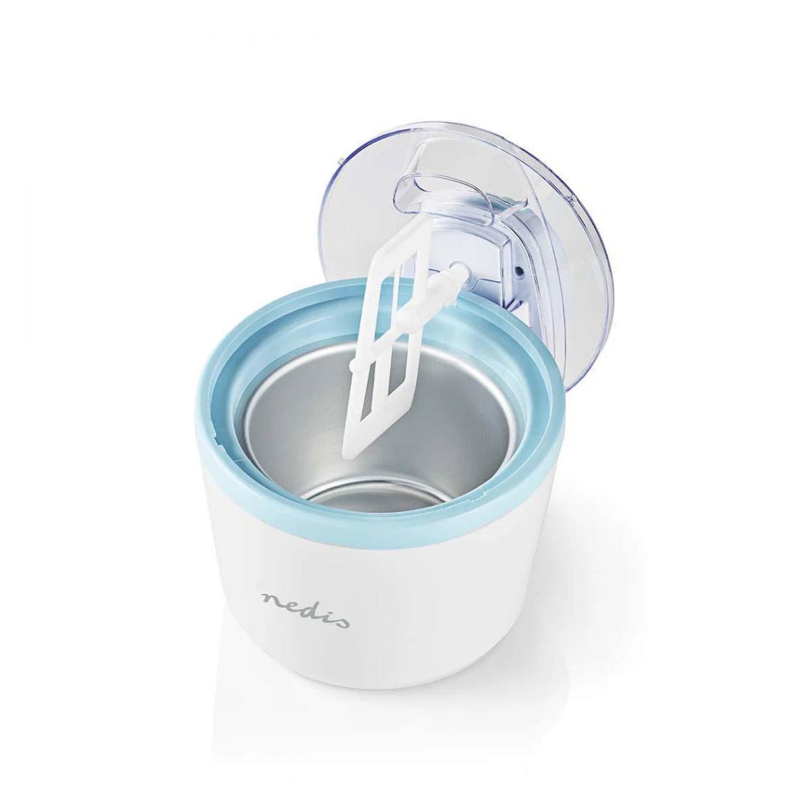 Nedis Sorbetière 1,2l Blanc/bleu Aluminium/plastique 5 Nedis Sorbetière 1,2l Blanc/bleu Aluminium/plastique – Image 5