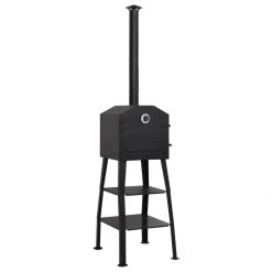 VidaXL Four à Pizza D'extérieur Charbon De Bois 2 Pierres Réfractai...