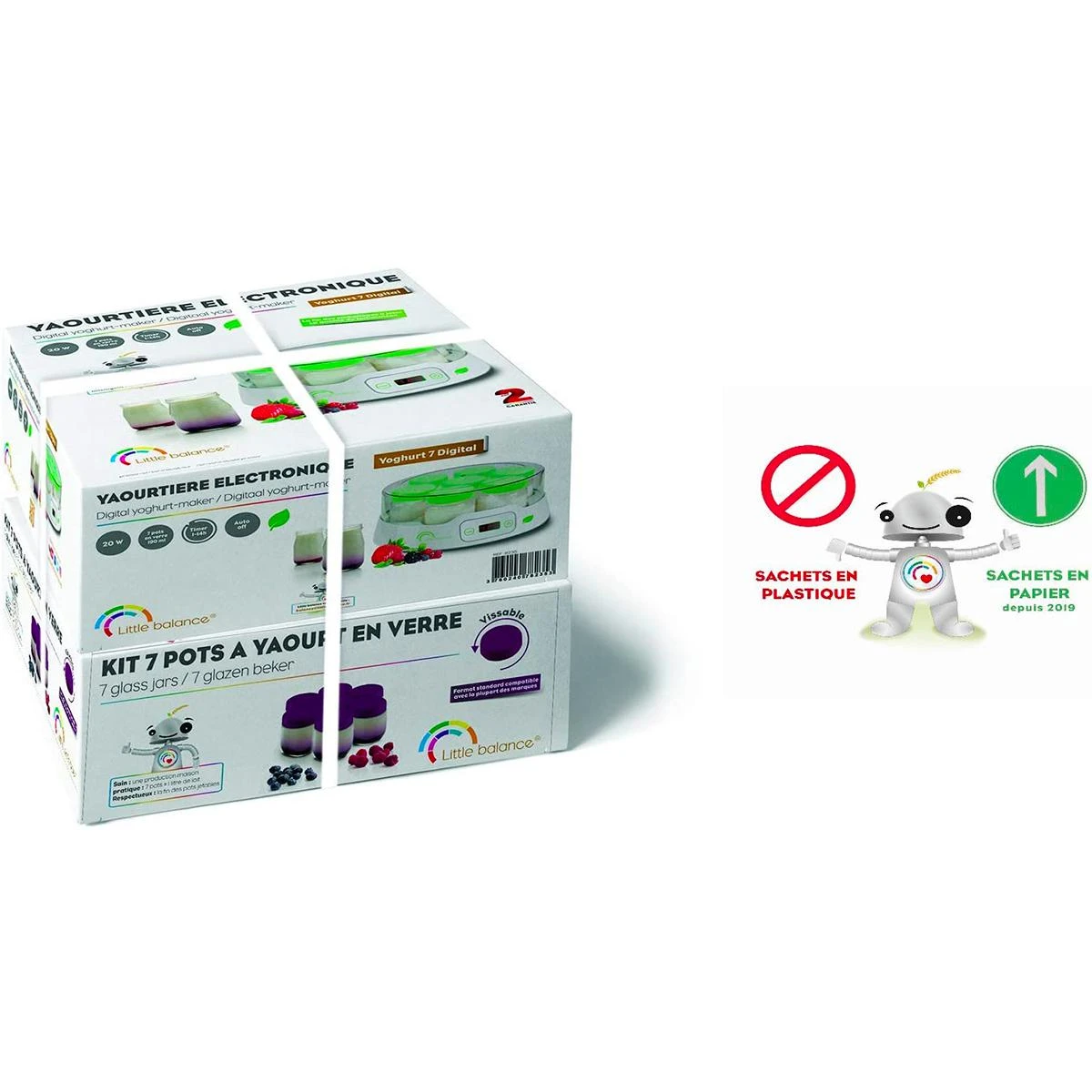 Little Balance Yaourtière 7 + 7 Pots 190ml - 8316 4 Little Balance Yaourtière 7 + 7 Pots 190ml - 8316 – Image 4